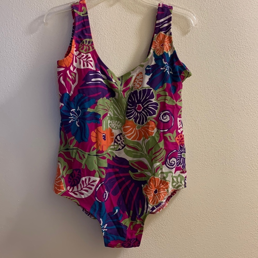 Catalina Floral Patten One Piece Swim Suit size 16W